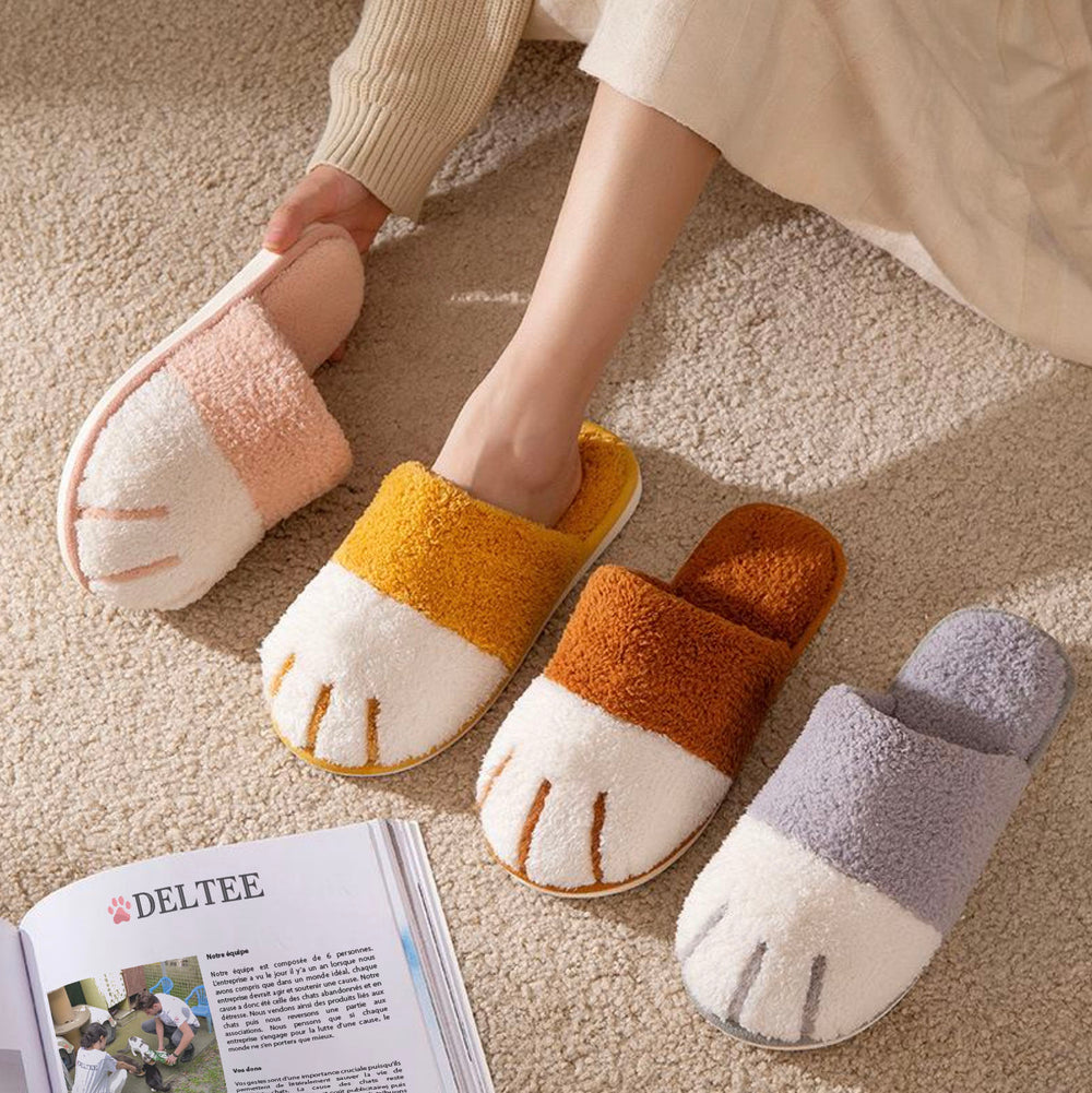 Floofy Cat Paw Slippers Winter Gift for Cat Lovers︱Aipaws – aipaws