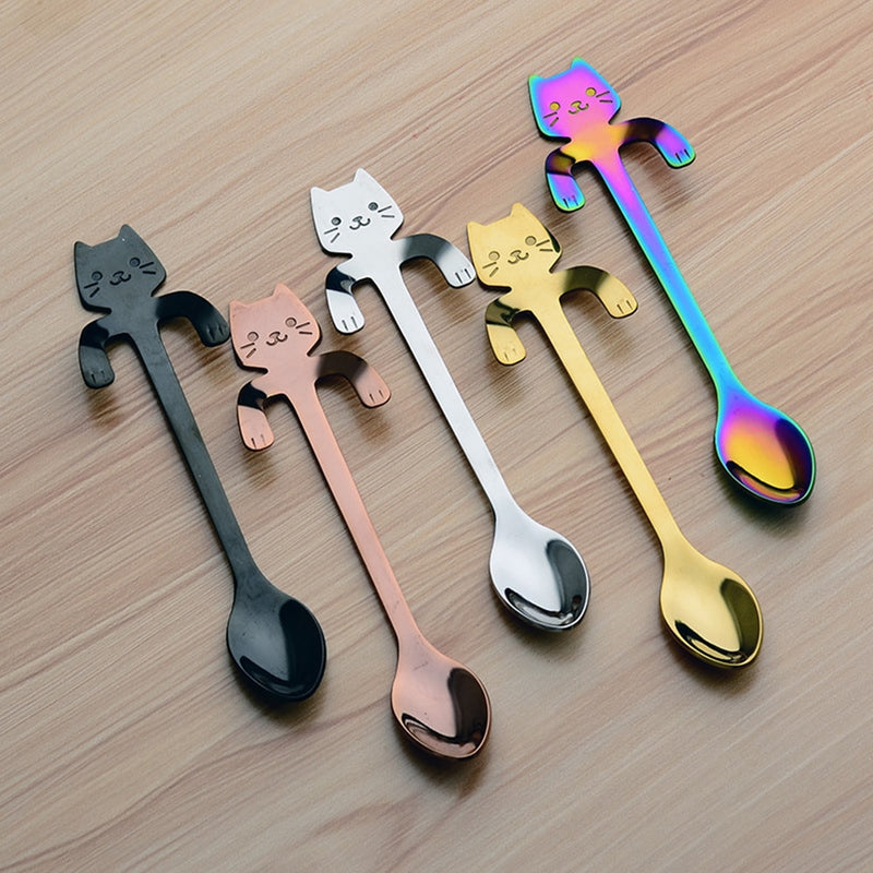 Cat tea spoons